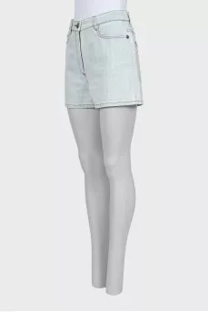 Blue shorts with brand logo