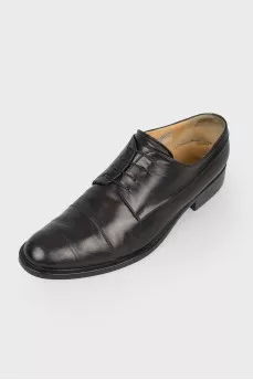 Men's leather shoes in black