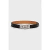 Leather and metal bracelet