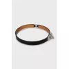 Leather and metal bracelet