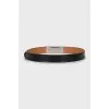 Leather and metal bracelet