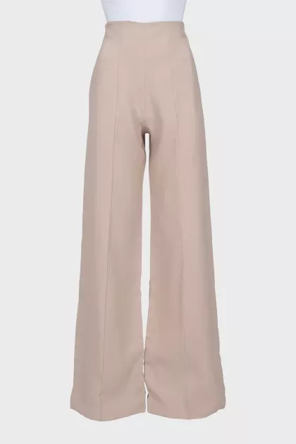 Silk and wool trousers with tag