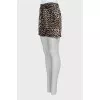 Shorts with elastic waistband in animal print