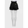 Denim shorts with elastic band