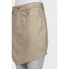 Beige leather skirt