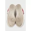 Two-tone leather sneakers