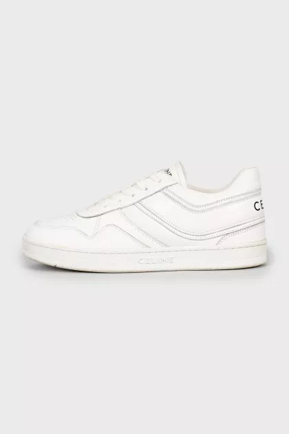 White leather sneakers