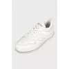 White leather sneakers
