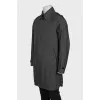 Men's trench coat with checkered print
