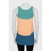 Three-color loose fit tank top