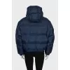 Triomphe down jacket with detachable sleeves