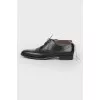 Leather shoes on lacing