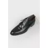 Leather shoes on lacing