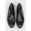 Leather shoes on lacing