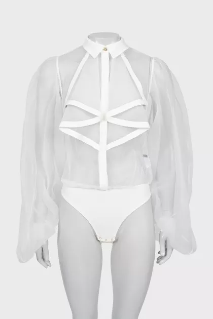 Mesh body blouse