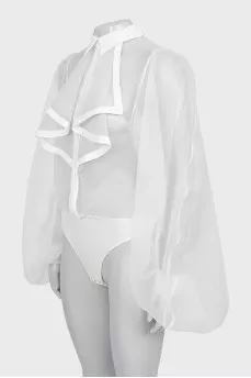 Mesh body blouse