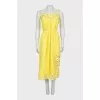 Linen dress with lace