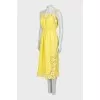 Linen dress with lace