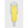 Linen dress with lace