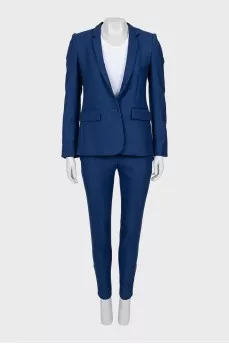 Blue wool suit