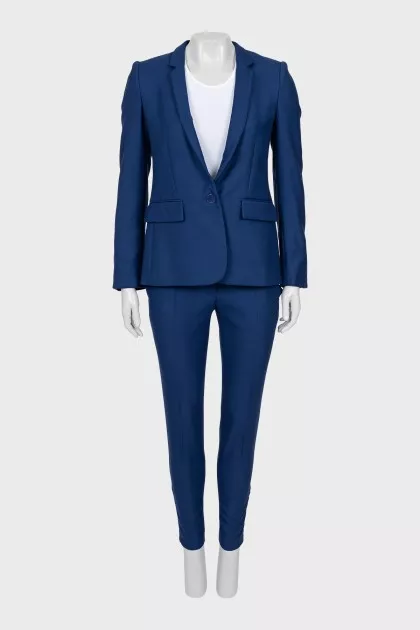 Blue wool suit