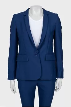 Blue wool suit