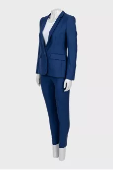 Blue wool suit