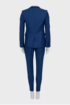Blue wool suit