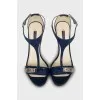 Blue leather sandals