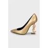 Opyum gold leather shoes