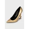 Opyum gold leather shoes