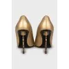 Opyum gold leather shoes