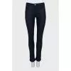 Skinny jeans decorated with rhinestones