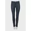 Skinny dark blue jeans