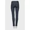 Skinny dark blue jeans