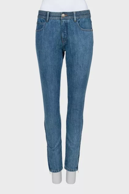 Skinny fit mid rise jeans