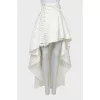 Asymmetrical white skirt