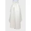 Asymmetrical white skirt