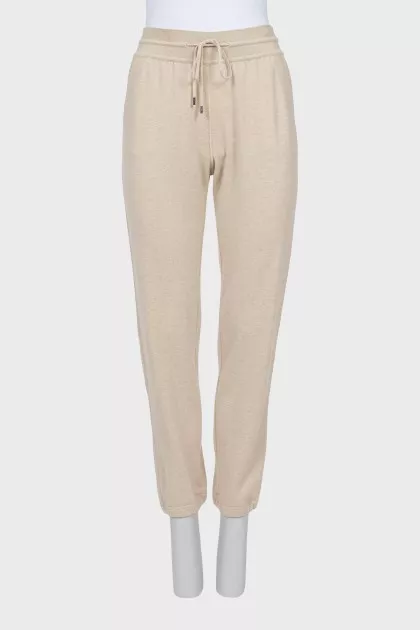 Drawstring trousers with pockets