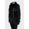 Fur and leather jacket