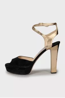 Gold heeled sandals