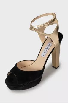 Gold heeled sandals