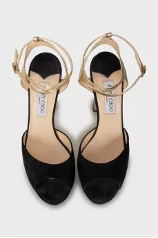 Gold heeled sandals