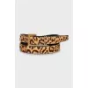 Animal print pony skin belt