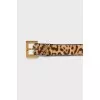 Animal print pony skin belt