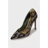 Animal print textile shoes