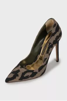 Animal print textile shoes