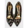 Animal print textile shoes