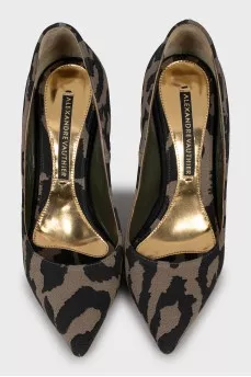 Animal print textile shoes