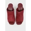 Suede mules with heels